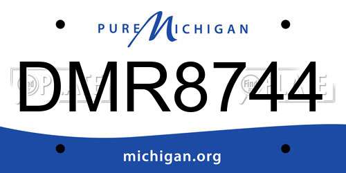 DMR8744 Michigan License Plate