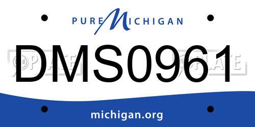 DMS0961 Michigan License Plate