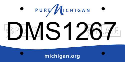 DMS1267 Michigan License Plate