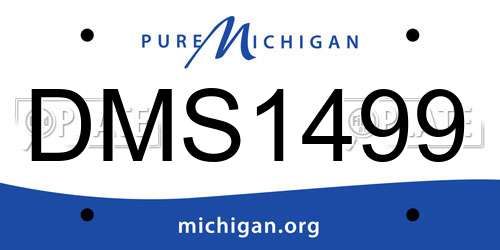 DMS1499 Michigan License Plate