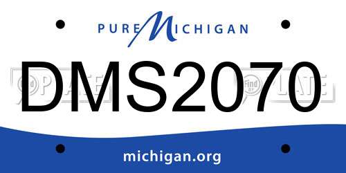 DMS2070 Michigan License Plate