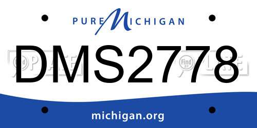 DMS2778 Michigan License Plate