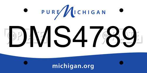 DMS4789 Michigan License Plate