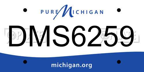 DMS6259 Michigan License Plate