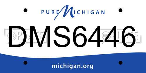 DMS6446 Michigan License Plate