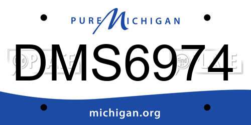 DMS6974 Michigan License Plate
