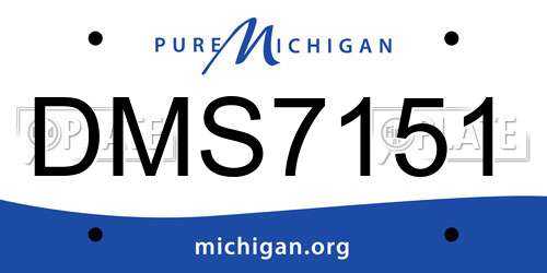 DMS7151 Michigan License Plate