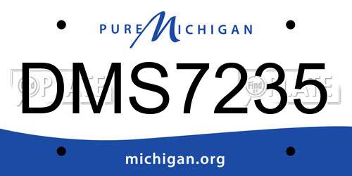 DMS7235 Michigan License Plate