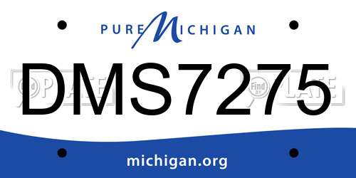DMS7275 Michigan License Plate