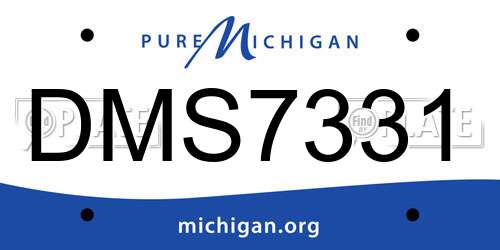 DMS7331 Michigan License Plate