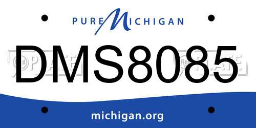DMS8085 Michigan License Plate