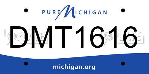 DMT1616 Michigan License Plate