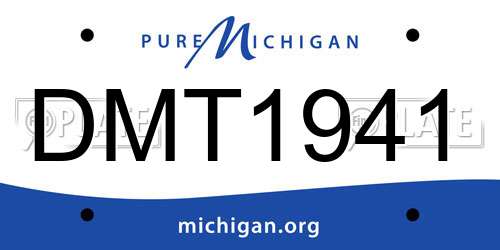 DMT1941 Michigan License Plate