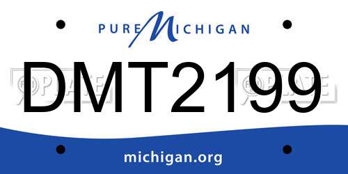 DMT2199 Michigan License Plate