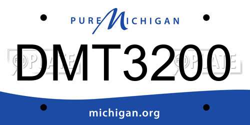 DMT3200 Michigan License Plate