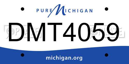 DMT4059 Michigan License Plate