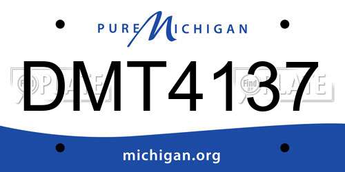 DMT4137 Michigan License Plate