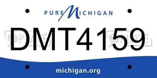 DMT4159 Michigan License Plate