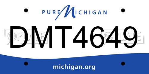 DMT4649 Michigan License Plate
