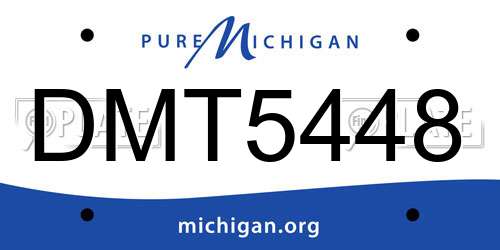 DMT5448 Michigan License Plate