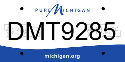 DMT9285 Michigan License Plate