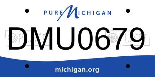 DMU0679 Michigan License Plate