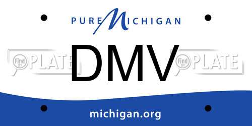 DMV Michigan License Plate