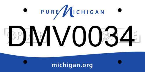 DMV0034 Michigan License Plate