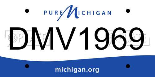 DMV1969 Michigan License Plate