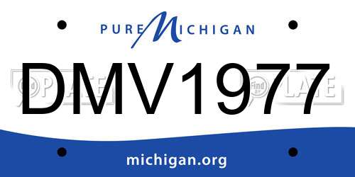 DMV1977 Michigan License Plate