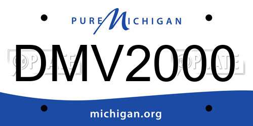 DMV2000 Michigan License Plate