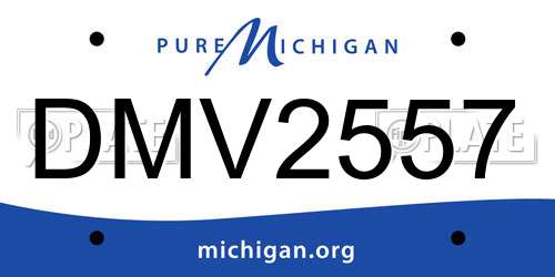 DMV2557 Michigan License Plate