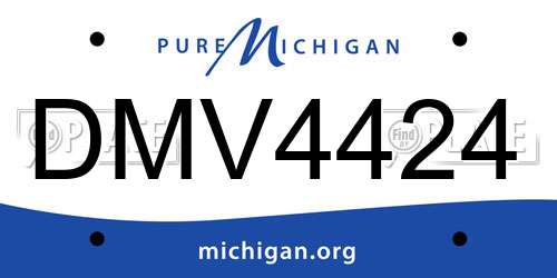 DMV4424 Michigan License Plate