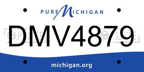 DMV4879 Michigan License Plate