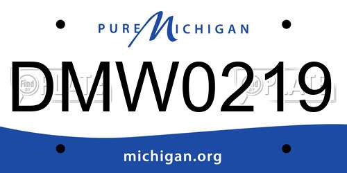 DMW0219 Michigan License Plate