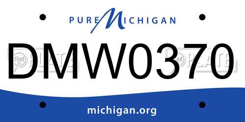 DMW0370 Michigan License Plate