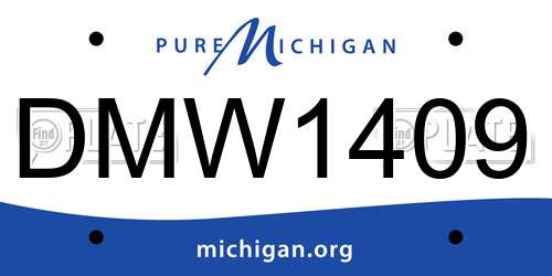 DMW1409 Michigan License Plate