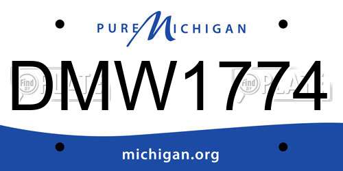DMW1774 Michigan License Plate