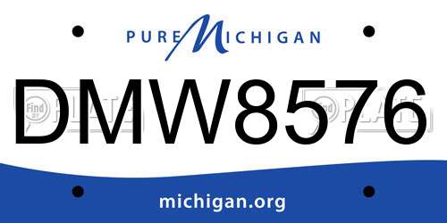 DMW8576 Michigan License Plate