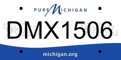 DMX1506 Michigan License Plate