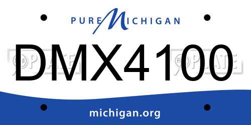 DMX4100 Michigan License Plate
