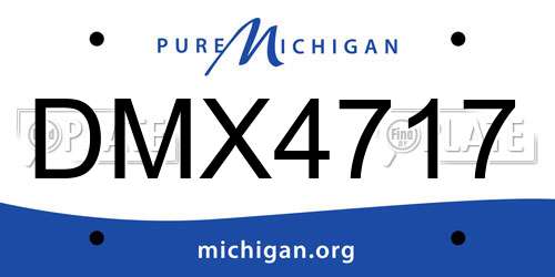 DMX4717 Michigan License Plate