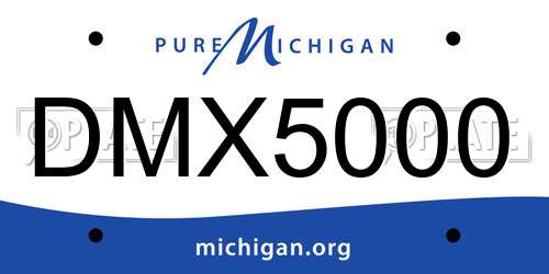DMX5000 Michigan License Plate
