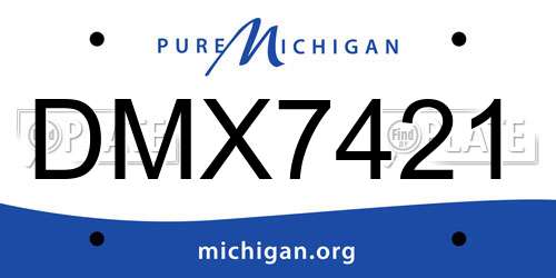 DMX7421 Michigan License Plate