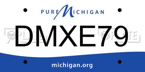 DMXE79 Michigan License Plate
