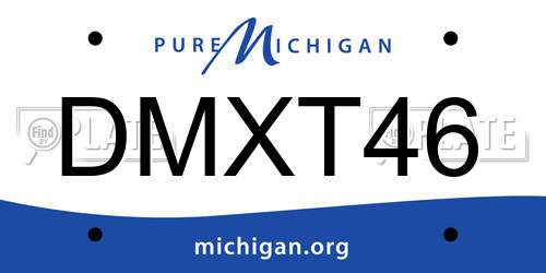 DMXT46 Michigan License Plate