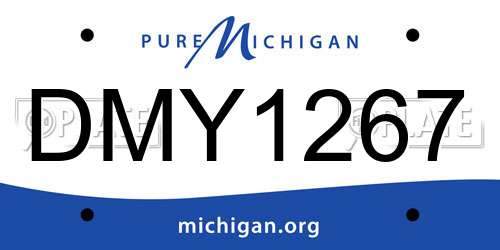 DMY1267 Michigan License Plate