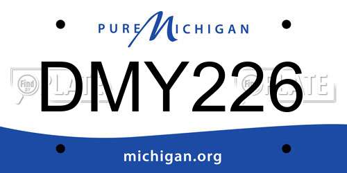 DMY226 Michigan License Plate