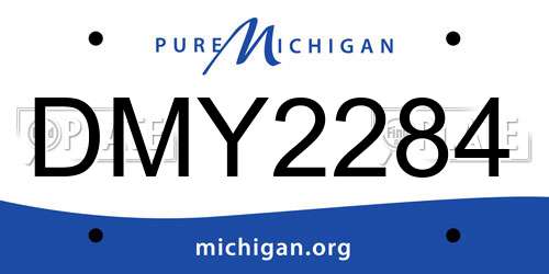 DMY2284 Michigan License Plate