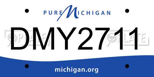 DMY2711 Michigan License Plate